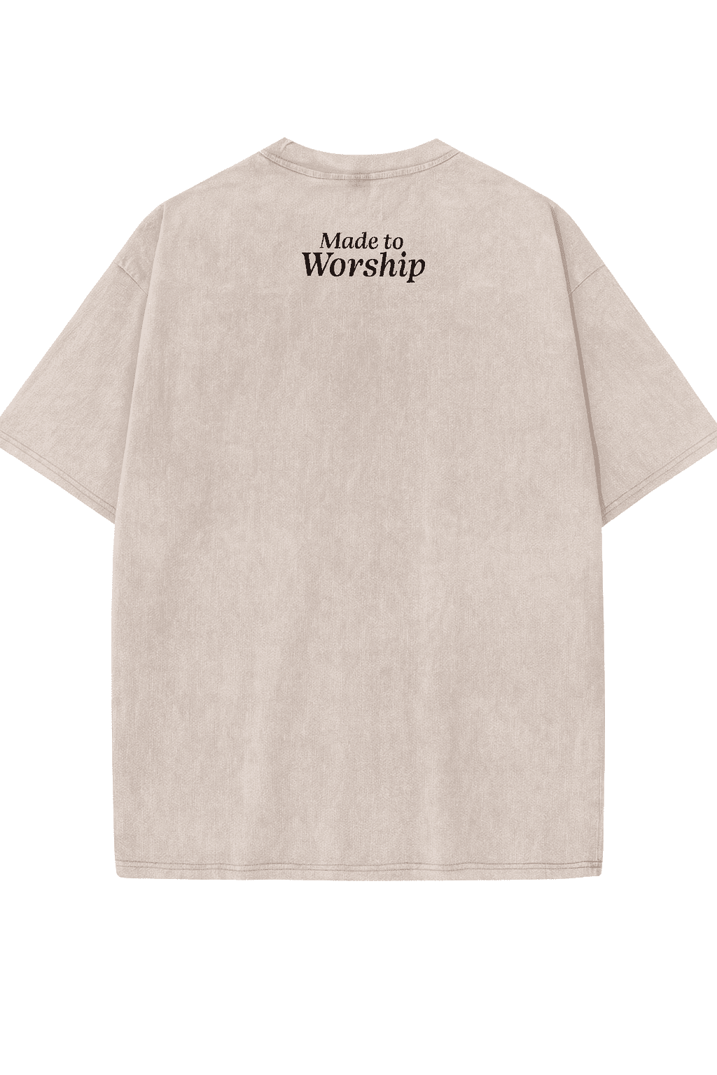 Made to Worship Beige Graphic T-Shirt - Image 2